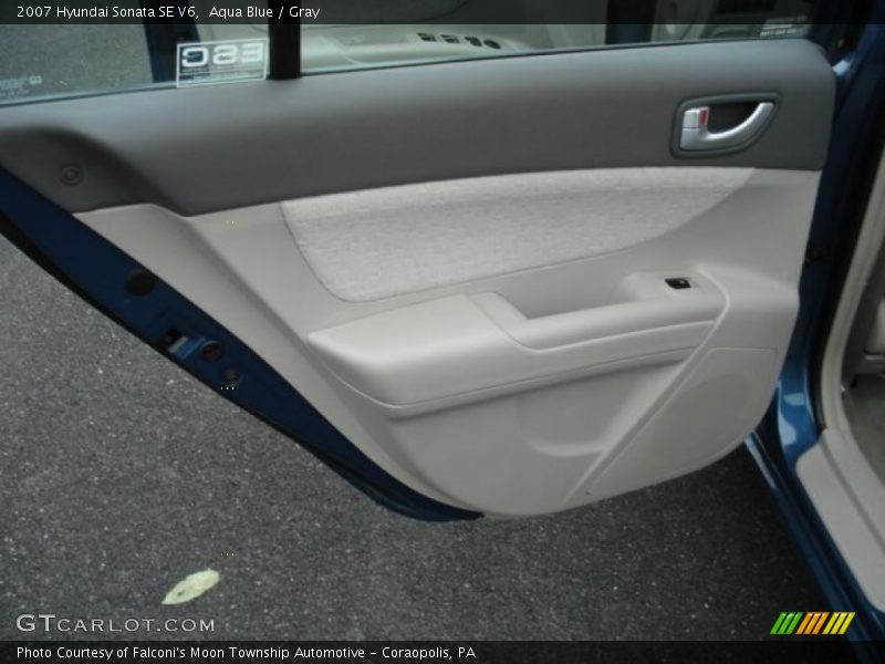 Aqua Blue / Gray 2007 Hyundai Sonata SE V6