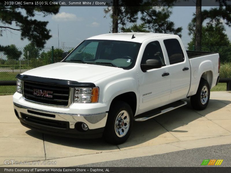 Summit White / Ebony 2010 GMC Sierra 1500 SL Crew Cab