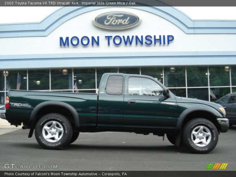 Imperial Jade Green Mica / Oak 2003 Toyota Tacoma V6 TRD Xtracab 4x4