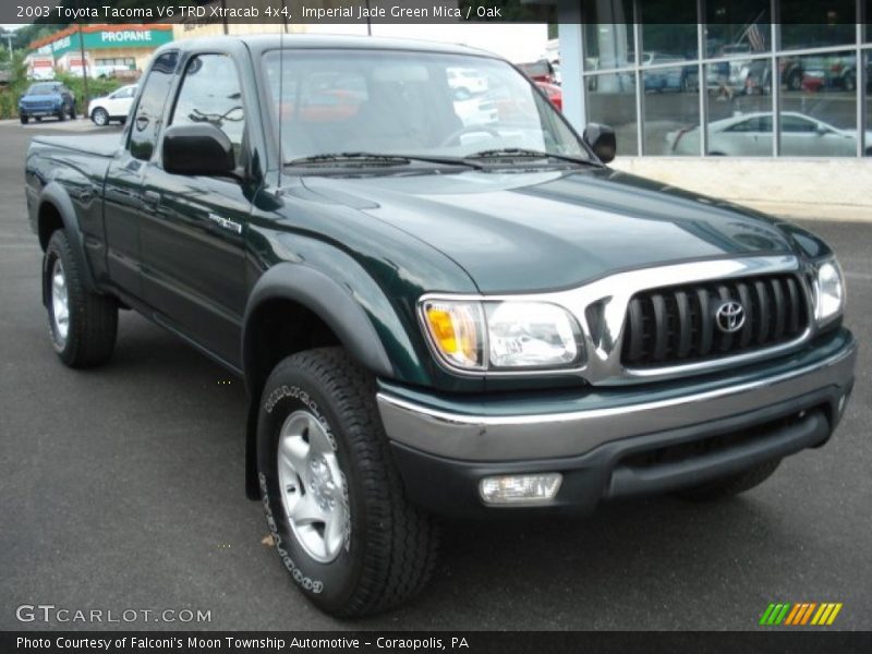 Imperial Jade Green Mica / Oak 2003 Toyota Tacoma V6 TRD Xtracab 4x4