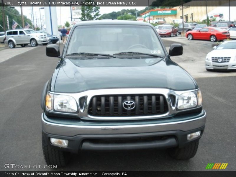 Imperial Jade Green Mica / Oak 2003 Toyota Tacoma V6 TRD Xtracab 4x4