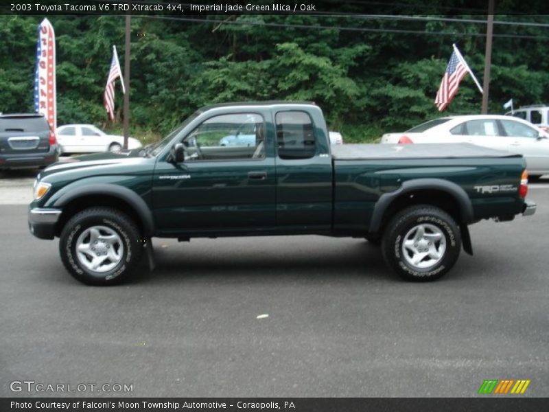 Imperial Jade Green Mica / Oak 2003 Toyota Tacoma V6 TRD Xtracab 4x4