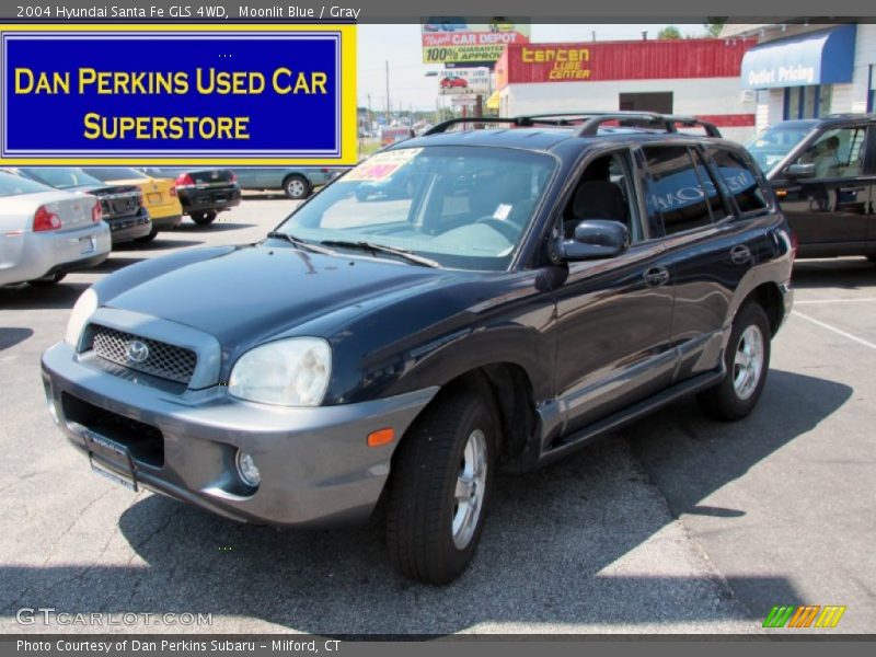 Moonlit Blue / Gray 2004 Hyundai Santa Fe GLS 4WD