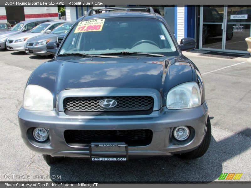 Moonlit Blue / Gray 2004 Hyundai Santa Fe GLS 4WD