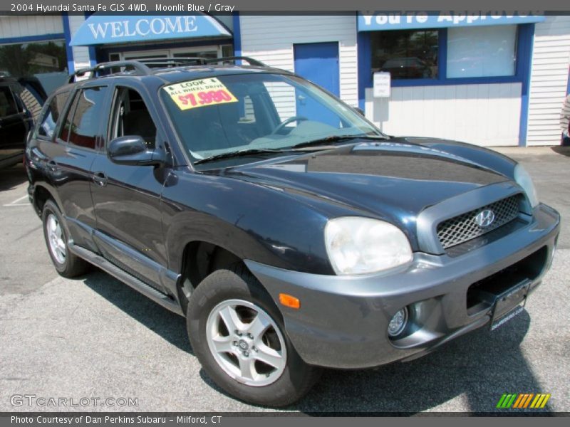 Moonlit Blue / Gray 2004 Hyundai Santa Fe GLS 4WD