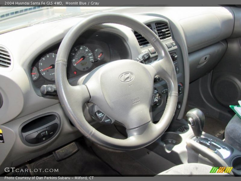Moonlit Blue / Gray 2004 Hyundai Santa Fe GLS 4WD