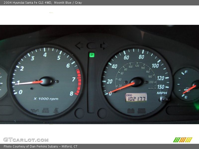 Moonlit Blue / Gray 2004 Hyundai Santa Fe GLS 4WD