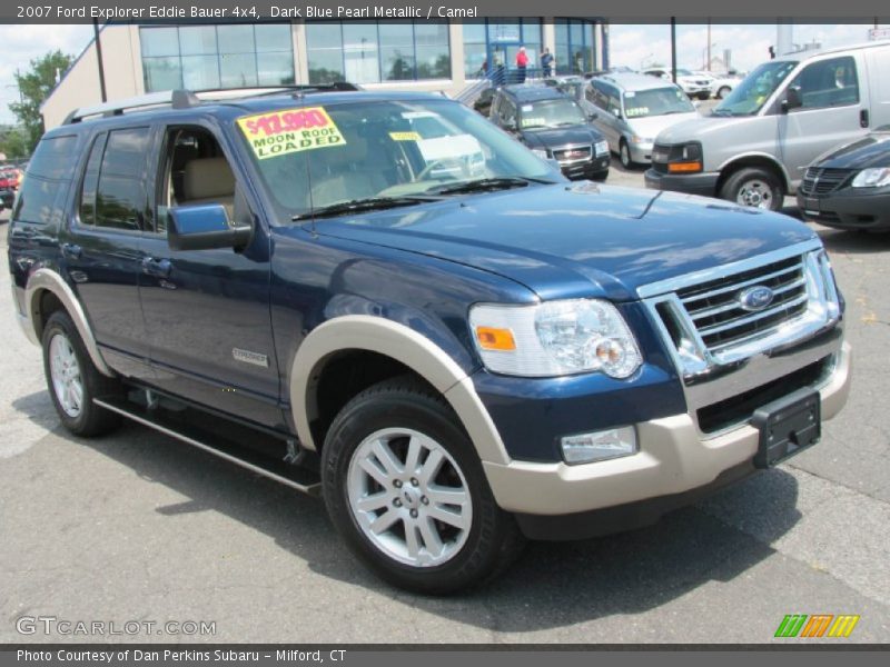 Dark Blue Pearl Metallic / Camel 2007 Ford Explorer Eddie Bauer 4x4