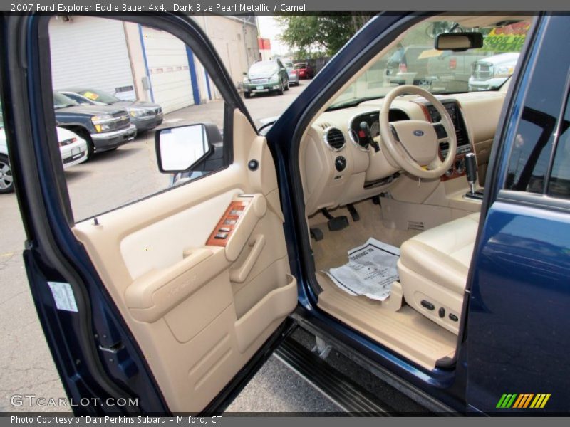 Dark Blue Pearl Metallic / Camel 2007 Ford Explorer Eddie Bauer 4x4