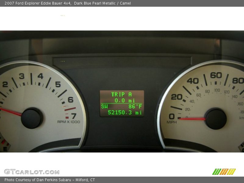 Dark Blue Pearl Metallic / Camel 2007 Ford Explorer Eddie Bauer 4x4