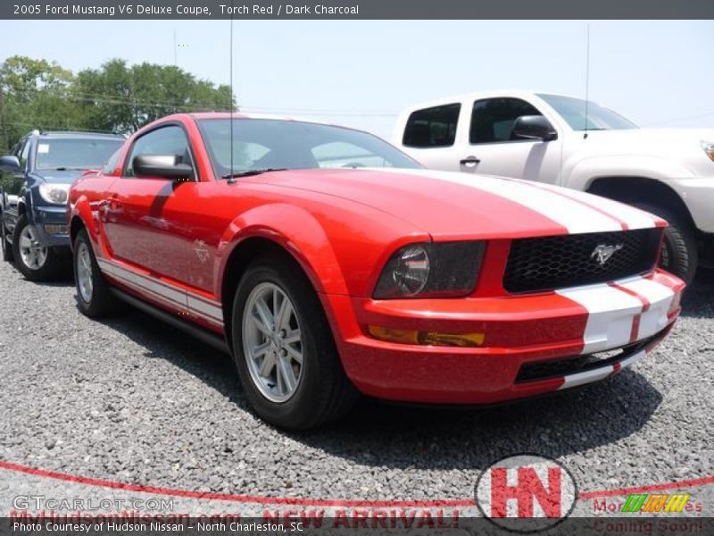 Torch Red / Dark Charcoal 2005 Ford Mustang V6 Deluxe Coupe