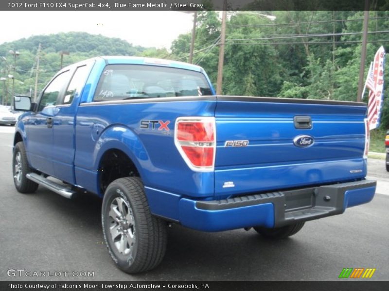 Blue Flame Metallic / Steel Gray 2012 Ford F150 FX4 SuperCab 4x4