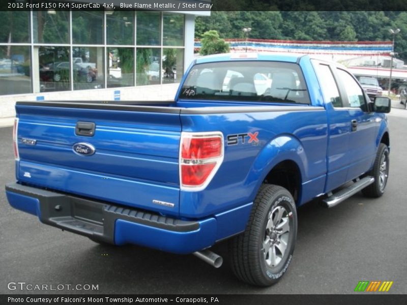 Blue Flame Metallic / Steel Gray 2012 Ford F150 FX4 SuperCab 4x4