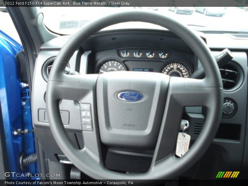 Blue Flame Metallic / Steel Gray 2012 Ford F150 FX4 SuperCab 4x4