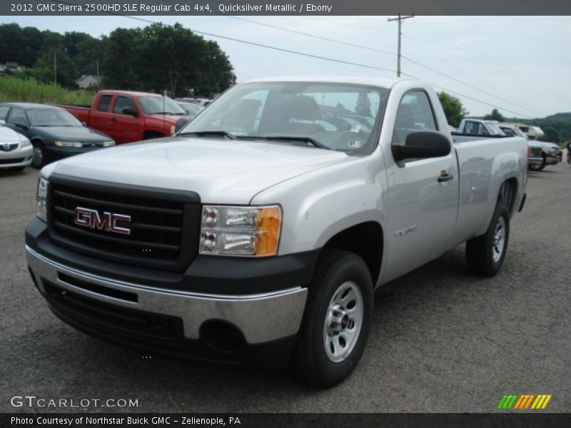 Quicksilver Metallic / Ebony 2012 GMC Sierra 2500HD SLE Regular Cab 4x4