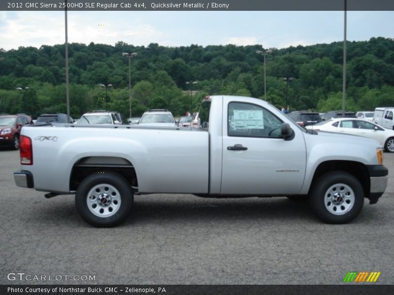 Quicksilver Metallic / Ebony 2012 GMC Sierra 2500HD SLE Regular Cab 4x4