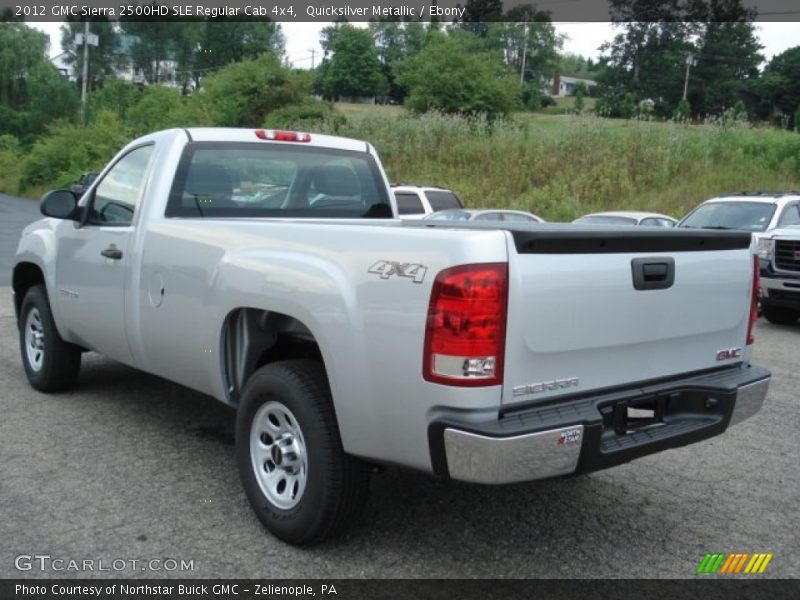 Quicksilver Metallic / Ebony 2012 GMC Sierra 2500HD SLE Regular Cab 4x4