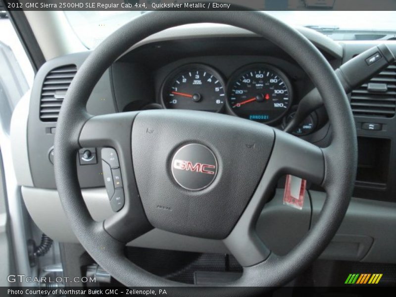 Quicksilver Metallic / Ebony 2012 GMC Sierra 2500HD SLE Regular Cab 4x4