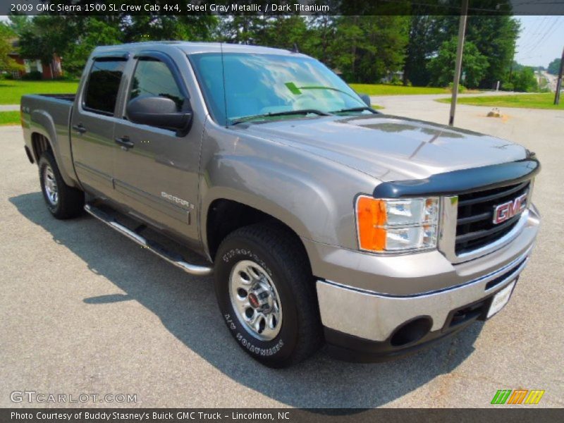 Steel Gray Metallic / Dark Titanium 2009 GMC Sierra 1500 SL Crew Cab 4x4