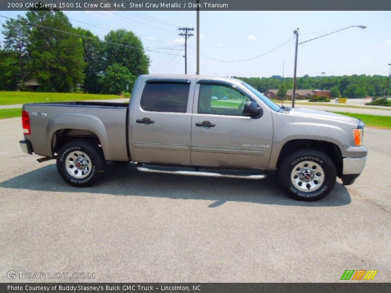 Steel Gray Metallic / Dark Titanium 2009 GMC Sierra 1500 SL Crew Cab 4x4