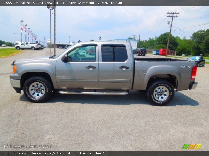 Steel Gray Metallic / Dark Titanium 2009 GMC Sierra 1500 SL Crew Cab 4x4