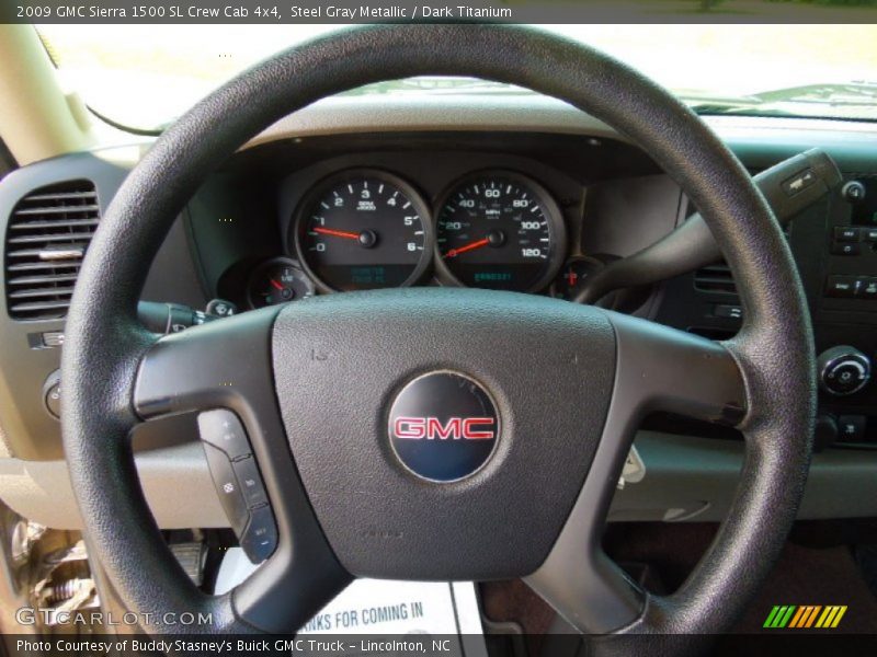 Steel Gray Metallic / Dark Titanium 2009 GMC Sierra 1500 SL Crew Cab 4x4