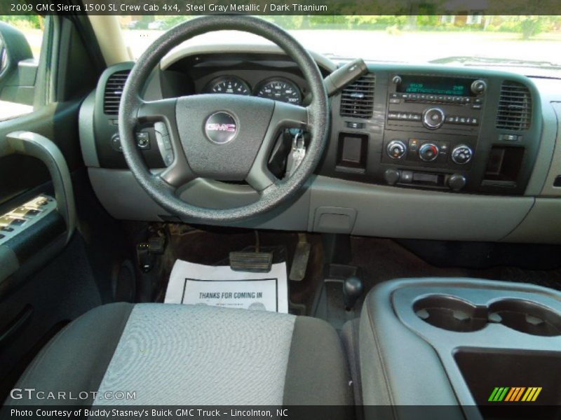 Steel Gray Metallic / Dark Titanium 2009 GMC Sierra 1500 SL Crew Cab 4x4