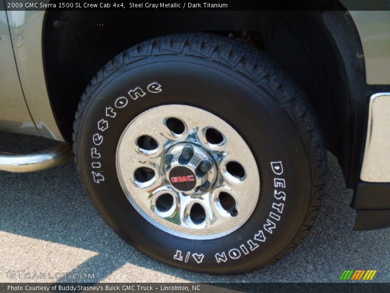 Steel Gray Metallic / Dark Titanium 2009 GMC Sierra 1500 SL Crew Cab 4x4