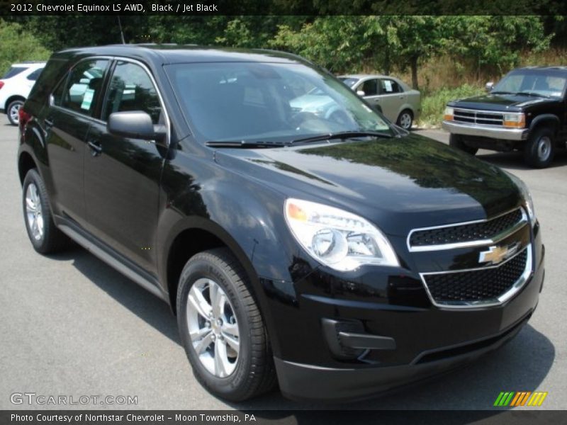 Black / Jet Black 2012 Chevrolet Equinox LS AWD
