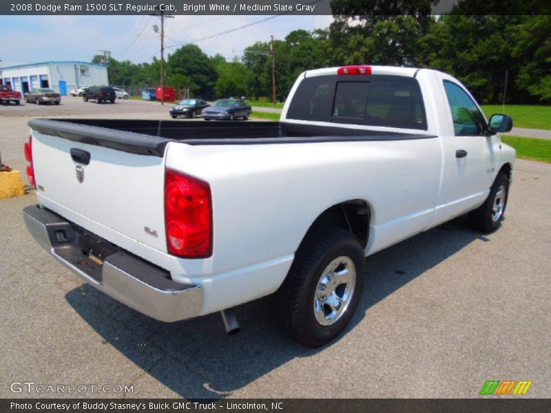 Bright White / Medium Slate Gray 2008 Dodge Ram 1500 SLT Regular Cab