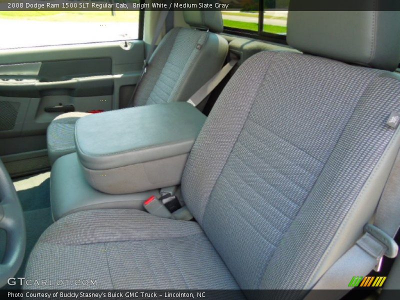 Bright White / Medium Slate Gray 2008 Dodge Ram 1500 SLT Regular Cab