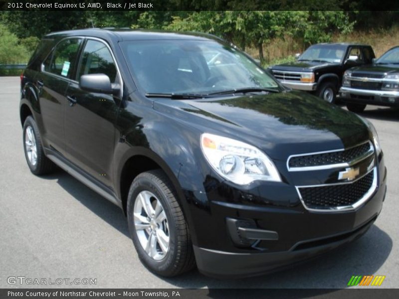Black / Jet Black 2012 Chevrolet Equinox LS AWD