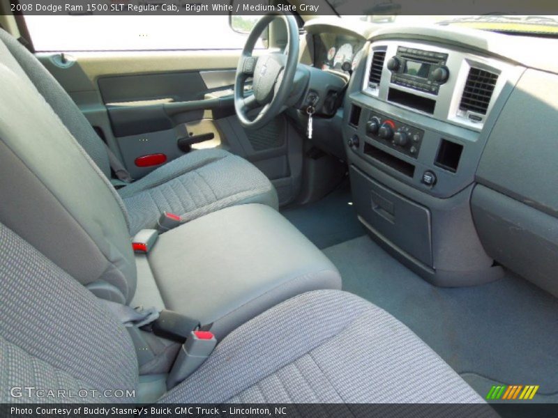 Bright White / Medium Slate Gray 2008 Dodge Ram 1500 SLT Regular Cab