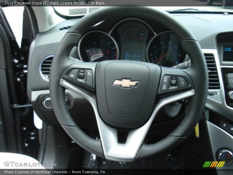 Black Granite Metallic / Jet Black 2012 Chevrolet Cruze LT