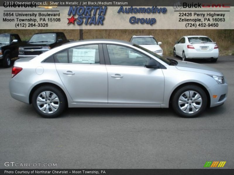 Silver Ice Metallic / Jet Black/Medium Titanium 2012 Chevrolet Cruze LS