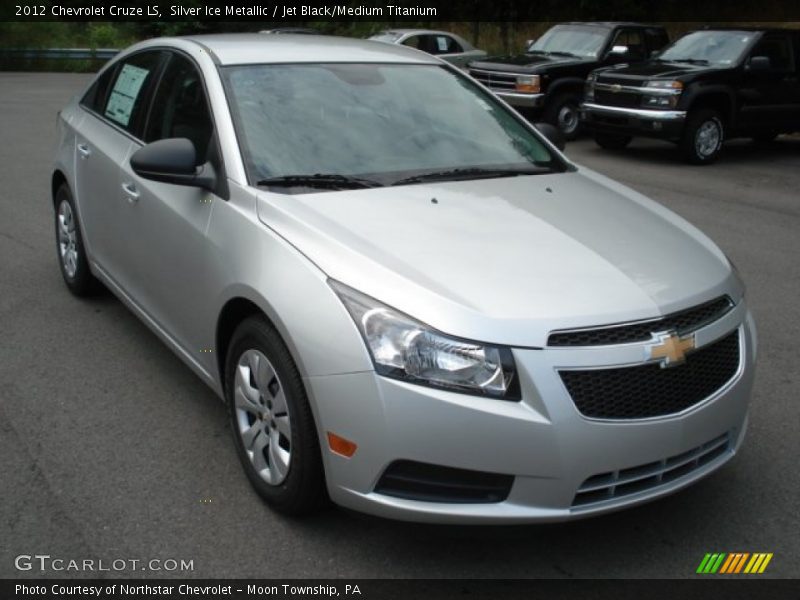 Silver Ice Metallic / Jet Black/Medium Titanium 2012 Chevrolet Cruze LS