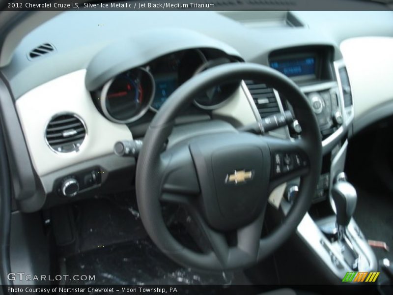 Silver Ice Metallic / Jet Black/Medium Titanium 2012 Chevrolet Cruze LS