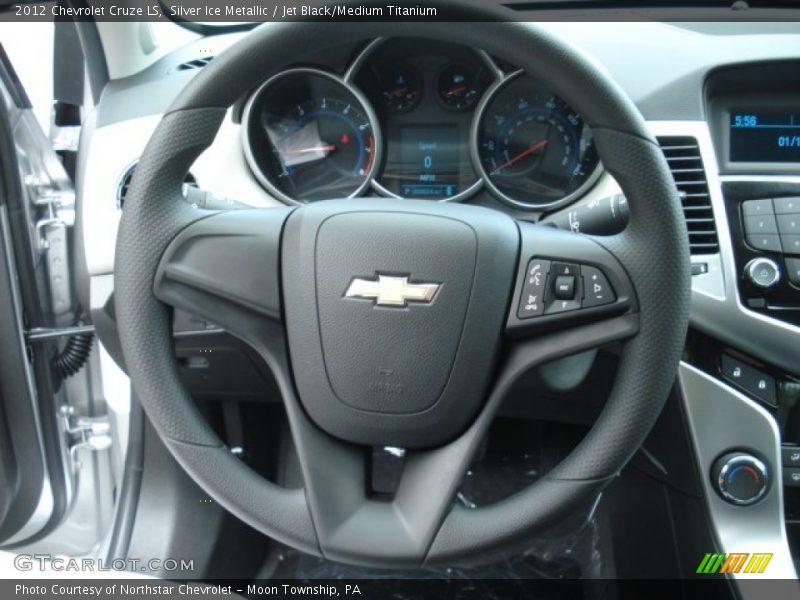 Silver Ice Metallic / Jet Black/Medium Titanium 2012 Chevrolet Cruze LS