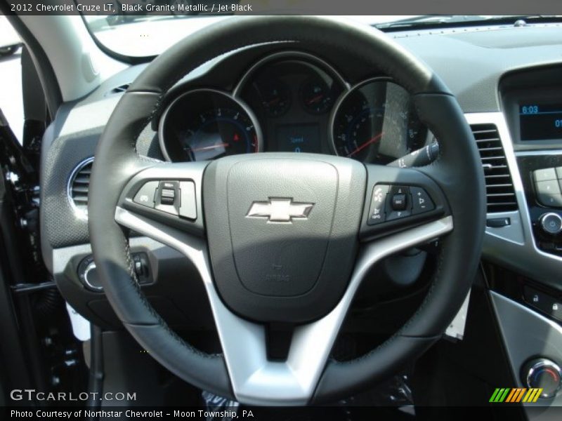 Black Granite Metallic / Jet Black 2012 Chevrolet Cruze LT