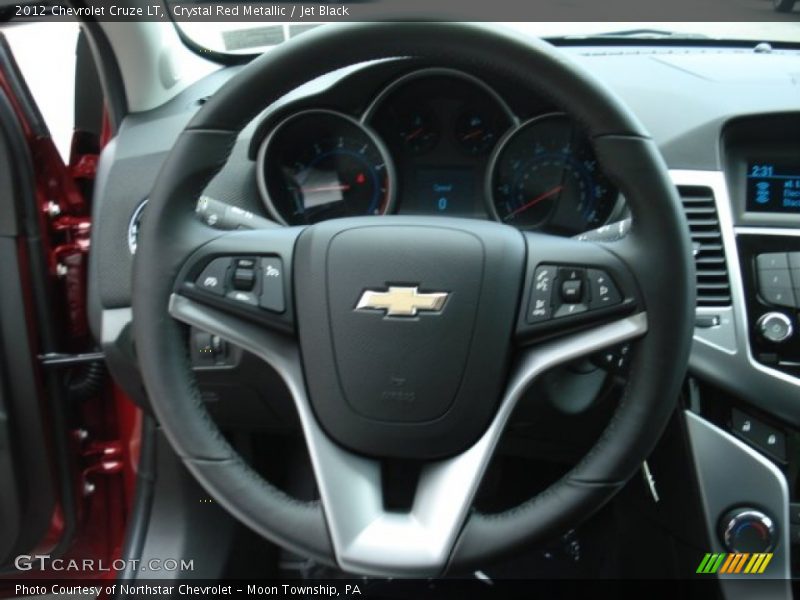 Crystal Red Metallic / Jet Black 2012 Chevrolet Cruze LT