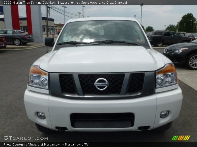 Blizzard White / Sport Apperance Gray/Charcoal 2012 Nissan Titan SV King Cab 4x4