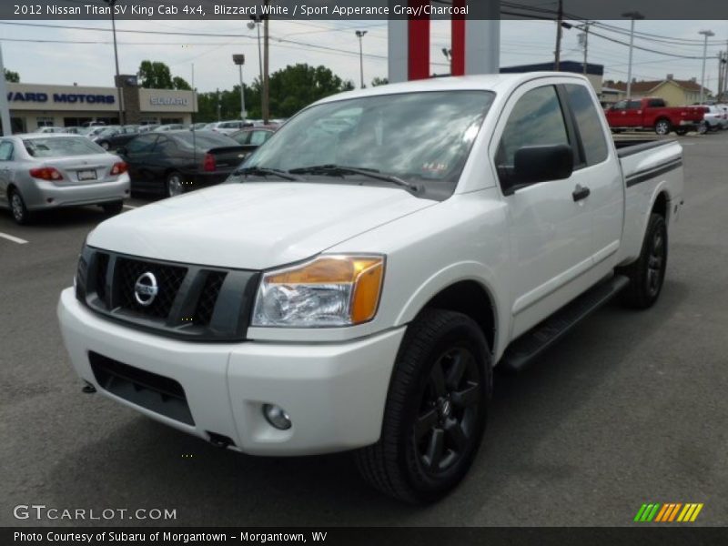 Blizzard White / Sport Apperance Gray/Charcoal 2012 Nissan Titan SV King Cab 4x4