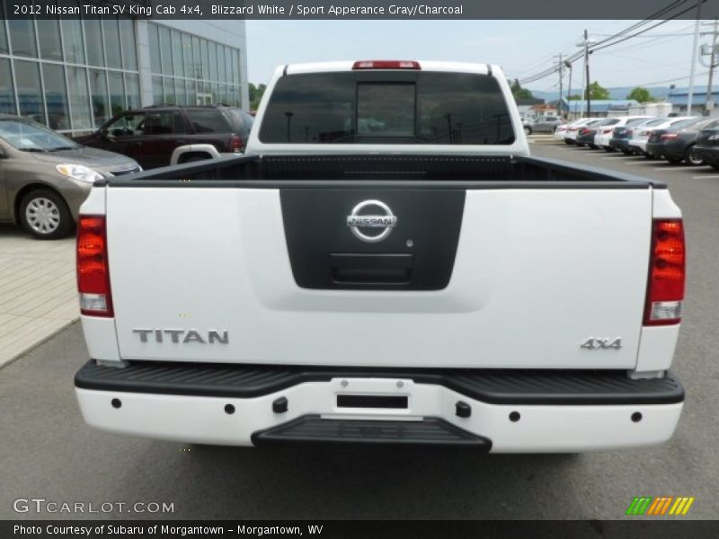 Blizzard White / Sport Apperance Gray/Charcoal 2012 Nissan Titan SV King Cab 4x4