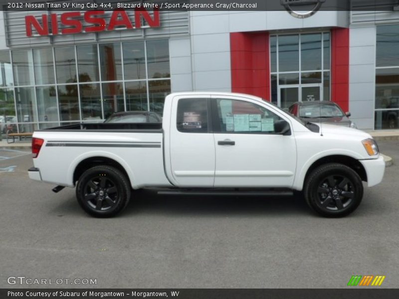 Blizzard White / Sport Apperance Gray/Charcoal 2012 Nissan Titan SV King Cab 4x4