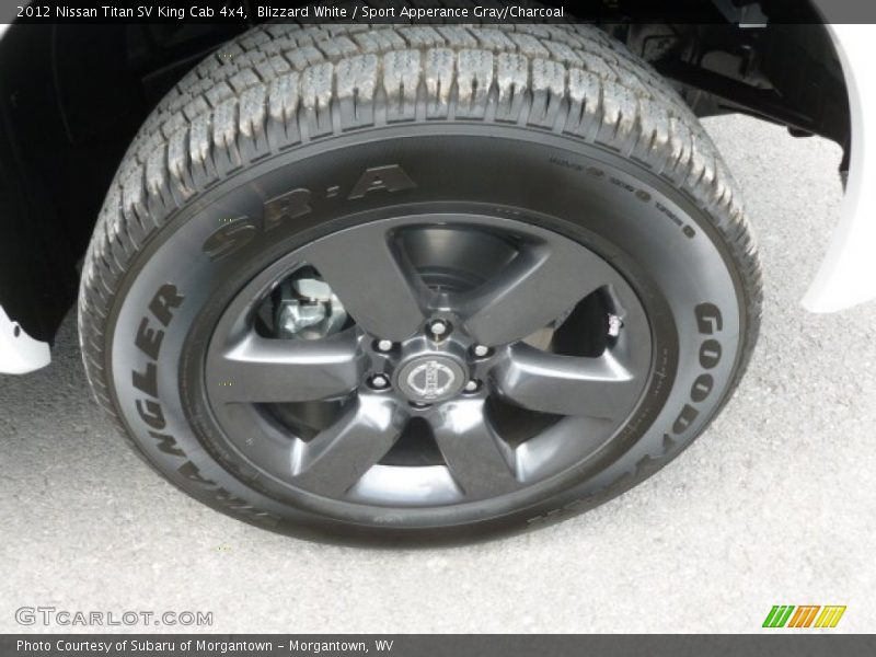 Blizzard White / Sport Apperance Gray/Charcoal 2012 Nissan Titan SV King Cab 4x4