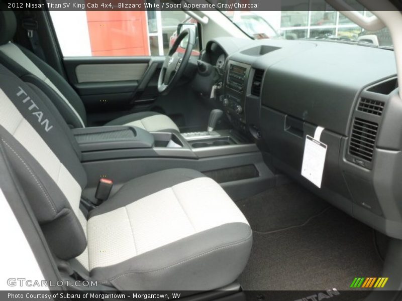Blizzard White / Sport Apperance Gray/Charcoal 2012 Nissan Titan SV King Cab 4x4
