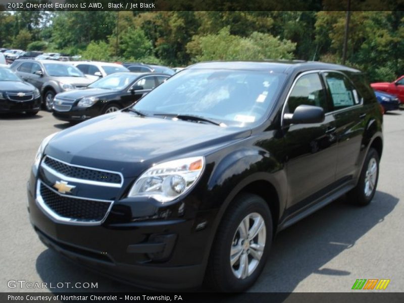 Black / Jet Black 2012 Chevrolet Equinox LS AWD