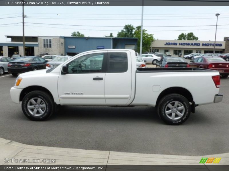 Blizzard White / Charcoal 2012 Nissan Titan SV King Cab 4x4