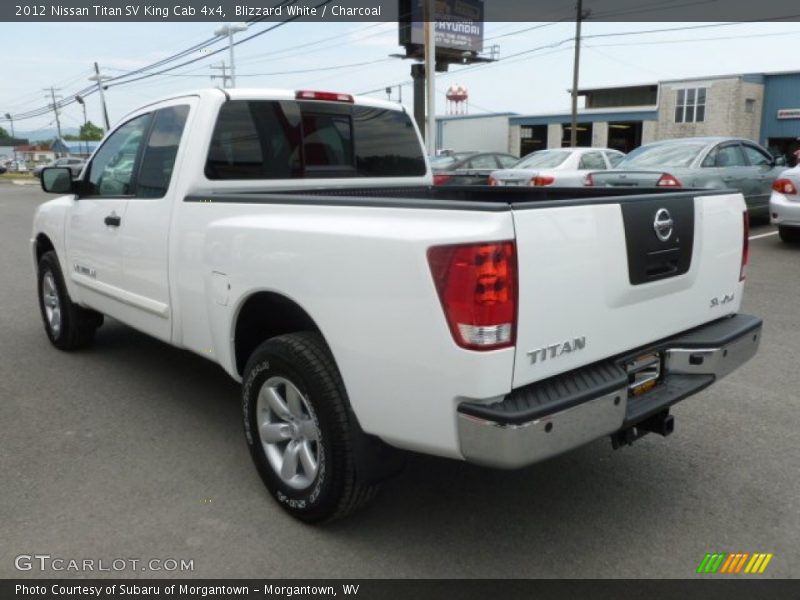 Blizzard White / Charcoal 2012 Nissan Titan SV King Cab 4x4