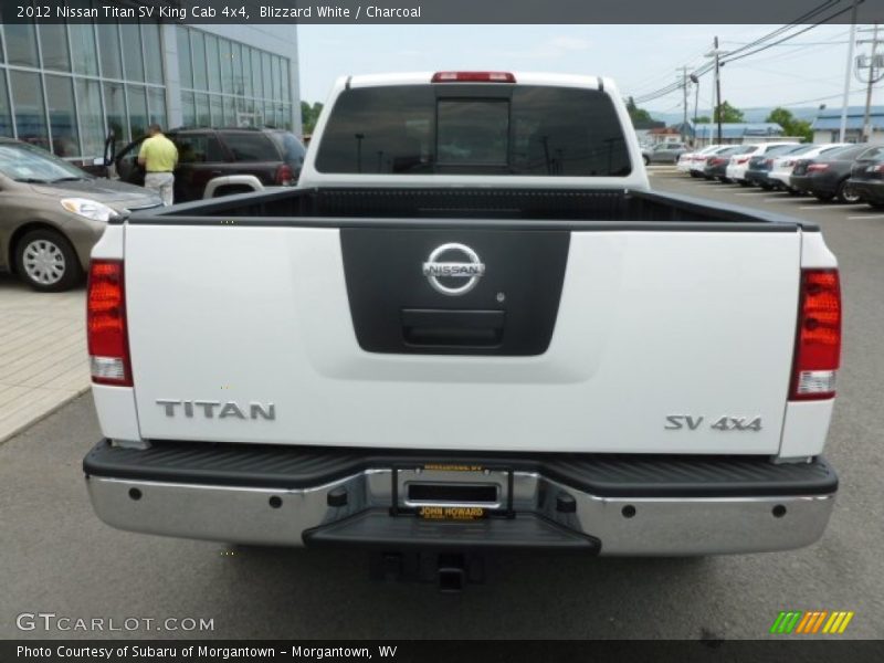 Blizzard White / Charcoal 2012 Nissan Titan SV King Cab 4x4